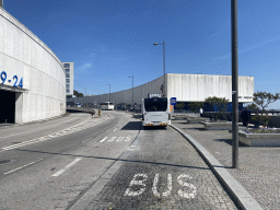 Buses at the east side of the Estádio do Dragão stadium at the Via Futebol Clube de Porto street