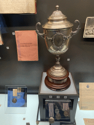 Trophy and medals at the FC Porto Museum at the Estádio do Dragão stadium