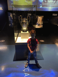 Max with the 1987 European Champions Cup at the FC Porto Museum at the Estádio do Dragão stadium, with explanation