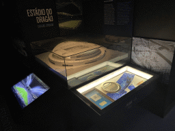 Scale model of the Estádio do Dragão stadium at the FC Porto Museum at the Estádio do Dragão stadium, with explanation