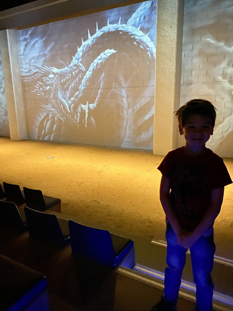 Max at the large cinema room at the FC Porto Museum at the Estádio do Dragão stadium