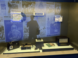 Old recorders, microphone, radio and other items at the FC Porto Museum at the Estádio do Dragão stadium