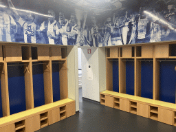 Interior of the away team`s Dressing Room at the Estádio do Dragão stadium