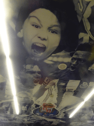 Ceiling with photographs at the away team`s Dressing Room at the Estádio do Dragão stadium