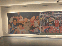 Photograph of FC Porto players with Ajax shirts at the hallway at the Estádio do Dragão stadium