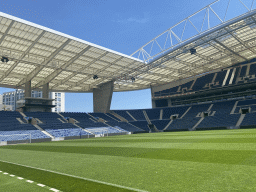 The pitch and the northeast grandstand of the Estádio do Dragão stadium