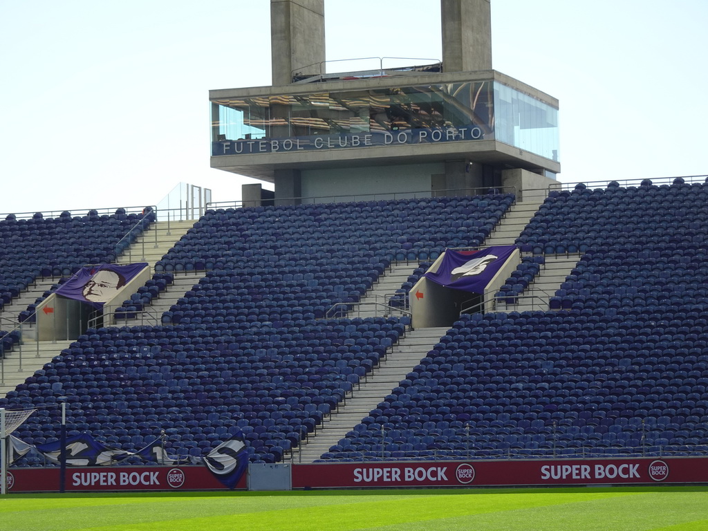 The pitch and the south grandstand of the Estádio do Dragão stadium