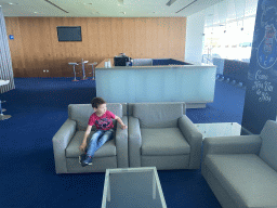 Max at the board`s skybox at the Estádio do Dragão stadium