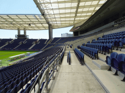 The pitch and the southwest grandstand of the Estádio do Dragão stadium