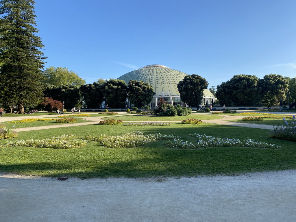 The Jardins do Palácio de Cristal park with the Super Bock Arena