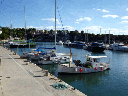 Boats in the northeast side of the harbour, viewed from the Carretera del Moll street