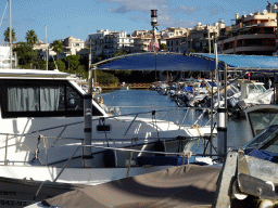 Boats in the northwest side of the harbour, viewed from the Passeig des Cap des Toll street