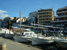 Boats in the northwest side of the harbour, viewed from the Passeig des Cap des Toll street