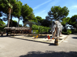 Elephant slide and Ponies at the Zoo Area of the Safari Zoo Mallorca