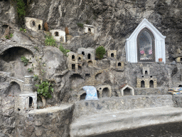 The Grotta di Fornillo caves at the Viale Pasitea street