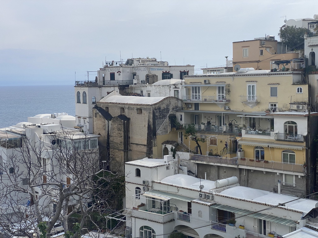 Houses at the town center, viewed from the Viale Pasitea street