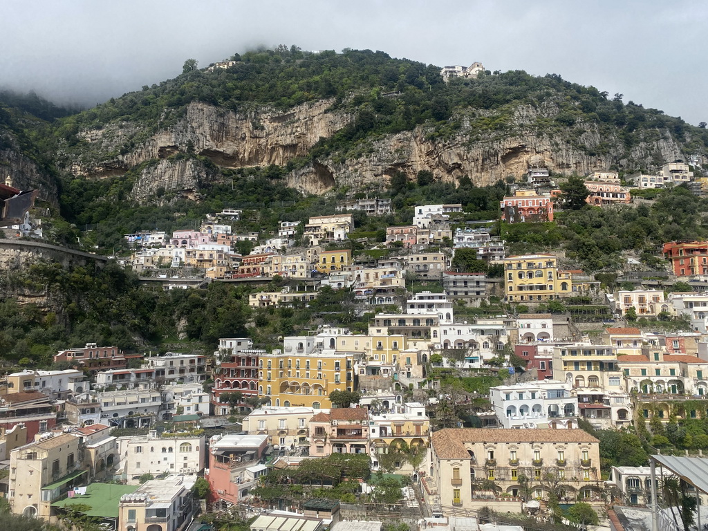 The town center, viewed from the roof of Hotel Poseidon at the Viale Pasitea street