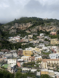 The town center, viewed from the roof of Hotel Poseidon at the Viale Pasitea street