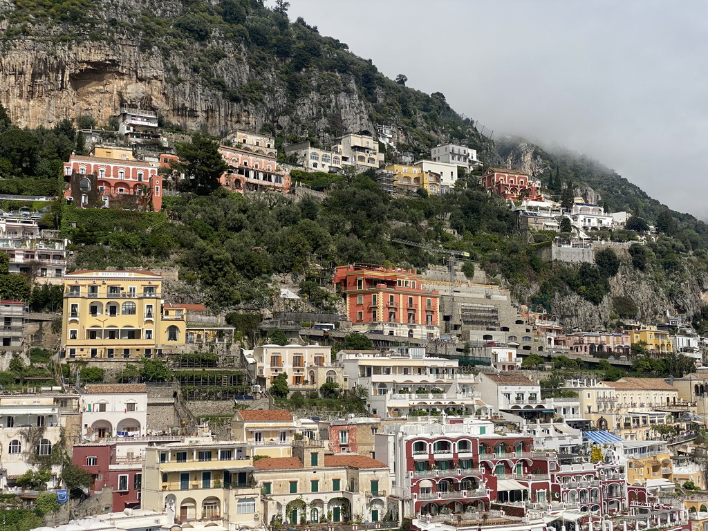 The town center, viewed from the roof of Hotel Poseidon at the Viale Pasitea street