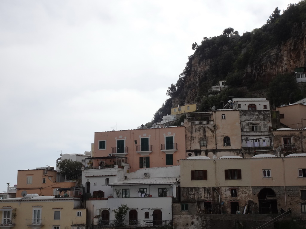 Houses at the town center, viewed from the Viale Pasitea street