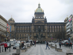 Wenceslas Square, the St. Wenceslas Monument and the National Museum