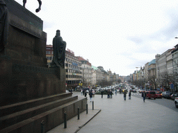 View on Wenceslas Square from the St. Wenceslas Monument