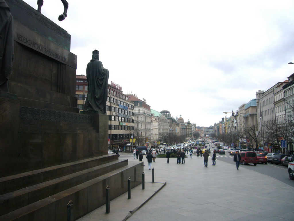View on Wenceslas Square from the St. Wenceslas Monument