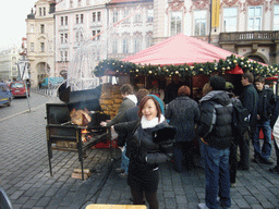 Miaomiao at the christmas market at Old Town Square