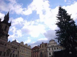 Old Town Square, with the Church of Our Lady before Týn and a christmas tree