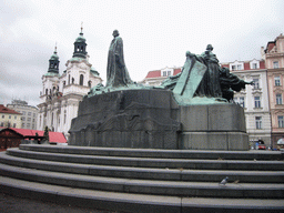 The Jan Hus Memorial and St. Nicholas Church