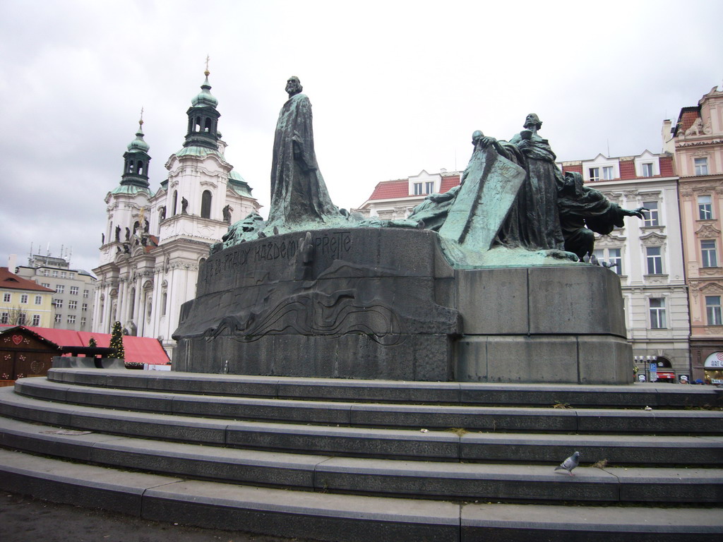 The Jan Hus Memorial and St. Nicholas Church