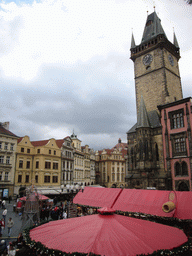 Old Town Square, with the tower of the Old Town Hall and the christmas market