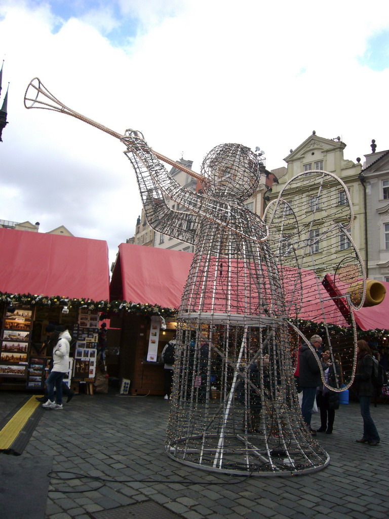 Christmas angel, at the christmas market at Old Town Square