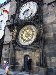 Miaomiao at the Prague Astronomical Clock (Praský orloj) of the Old Town Hall