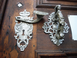 Heck on a door of the Church of Our Lady before Týn