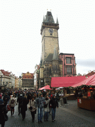 Old Town Square, with the christmas market and the Old Town Hall