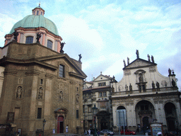 St. Francis Seraphinus Church and St. Salvator Church, part of the Clementinum, at the Knights of the Cross Square