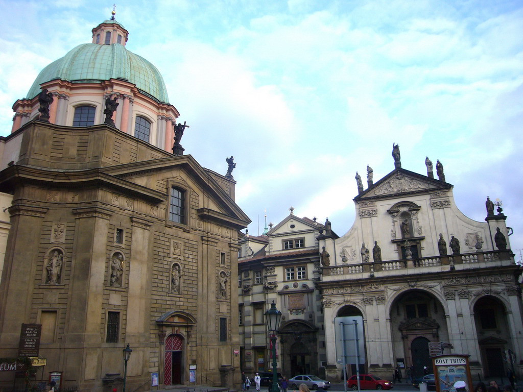 St. Francis Seraphinus Church and St. Salvator Church, part of the Clementinum, at the Knights of the Cross Square