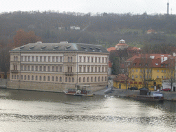 Buildings along the Vltava river, southwest of the Charles Bridge