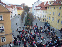 Christmas tree at the southwest side of Charles Bridge, in the Lesser Town (Malá Strana)