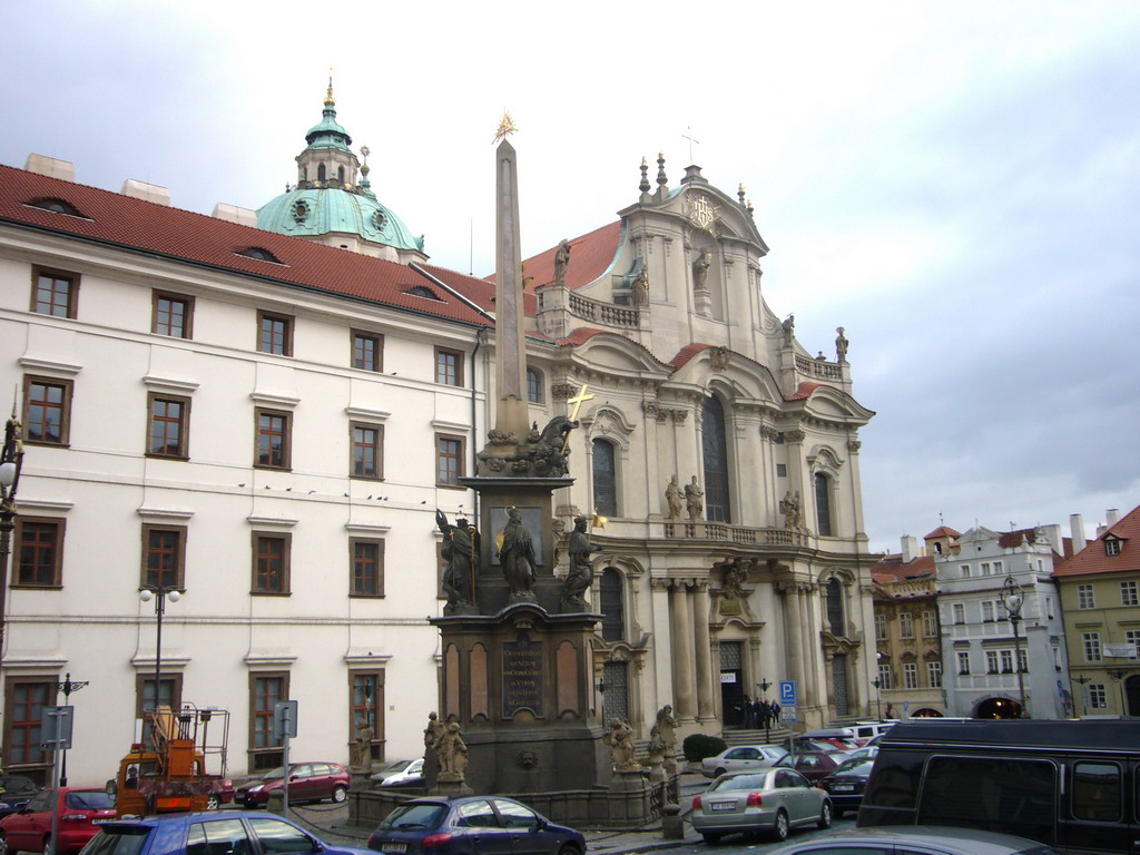 The back side of St. Nicholas Church, at Lesser Town Square