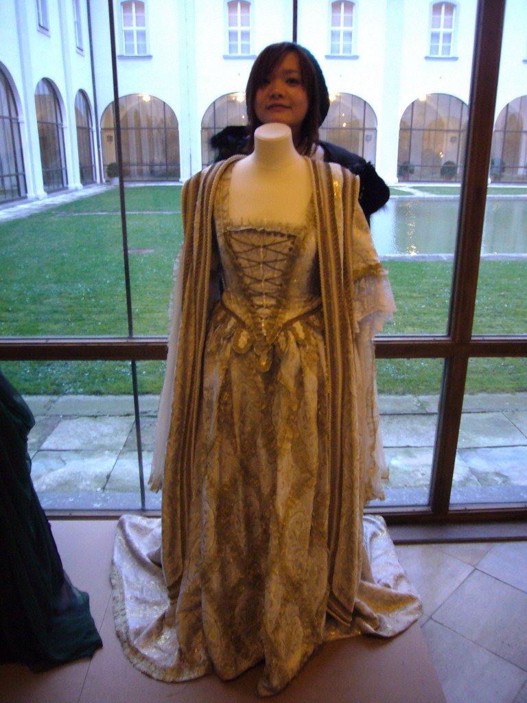 Miaomiao with a dress in the Strahov Monastery