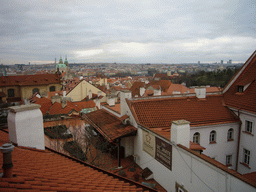 View on the city center from the entrance to Prague Castle