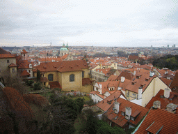 View on the city center from the entrance to Prague Castle