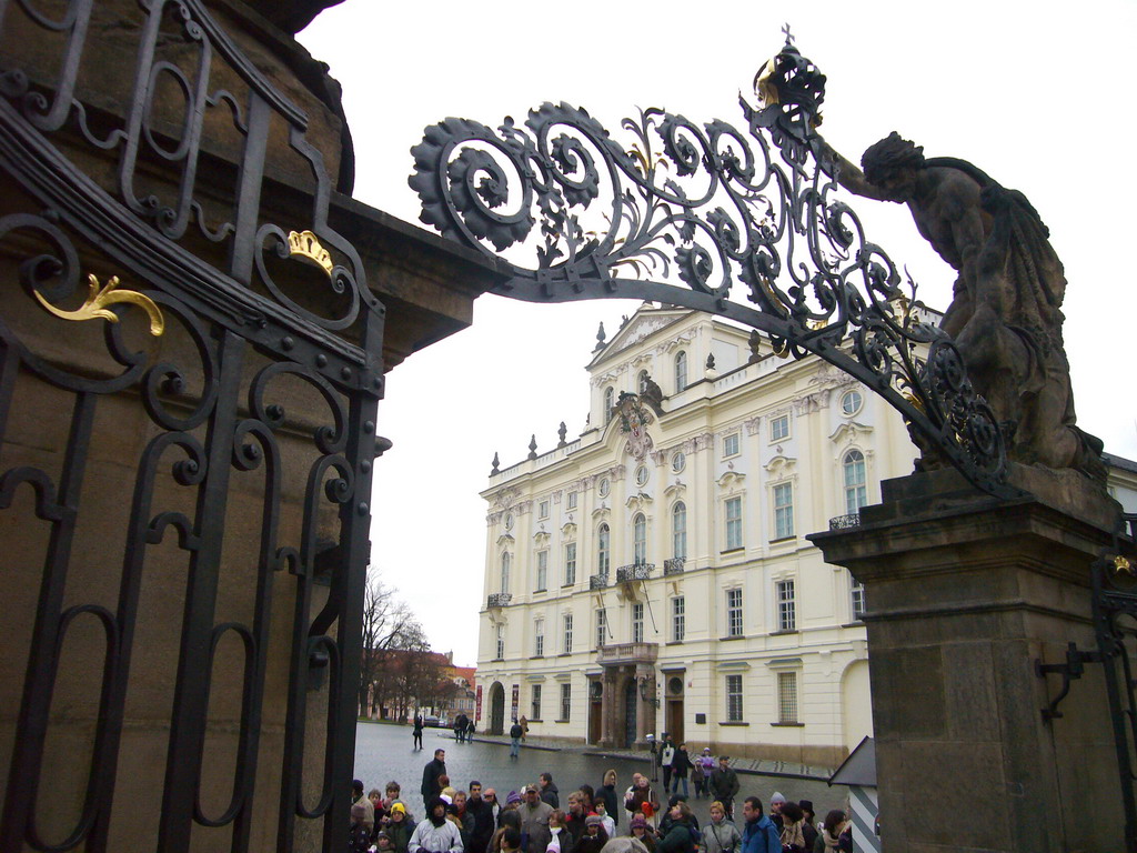 The Archbishop`s Palace (Arcibiskupský Palá), from the First Castle Courtyard of Prague Castle