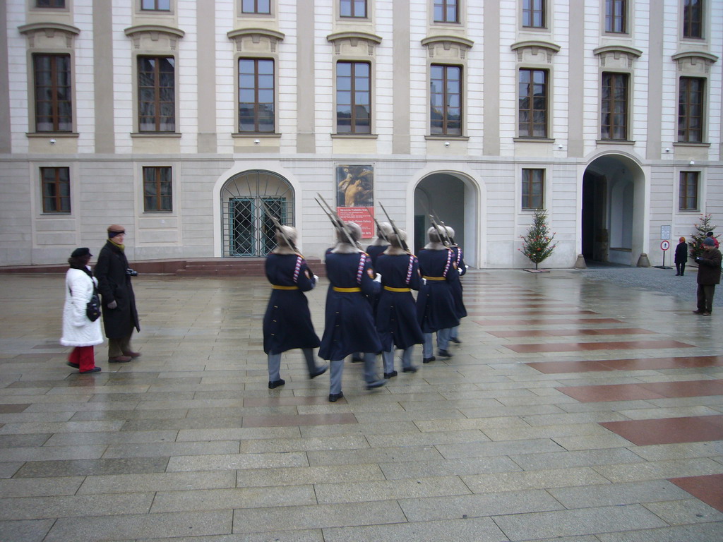 Guards at the Second Castle Courtyard of Prague Castle