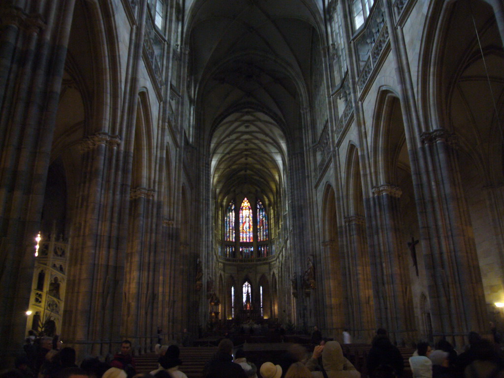 The nave of St. Vitus Cathedral