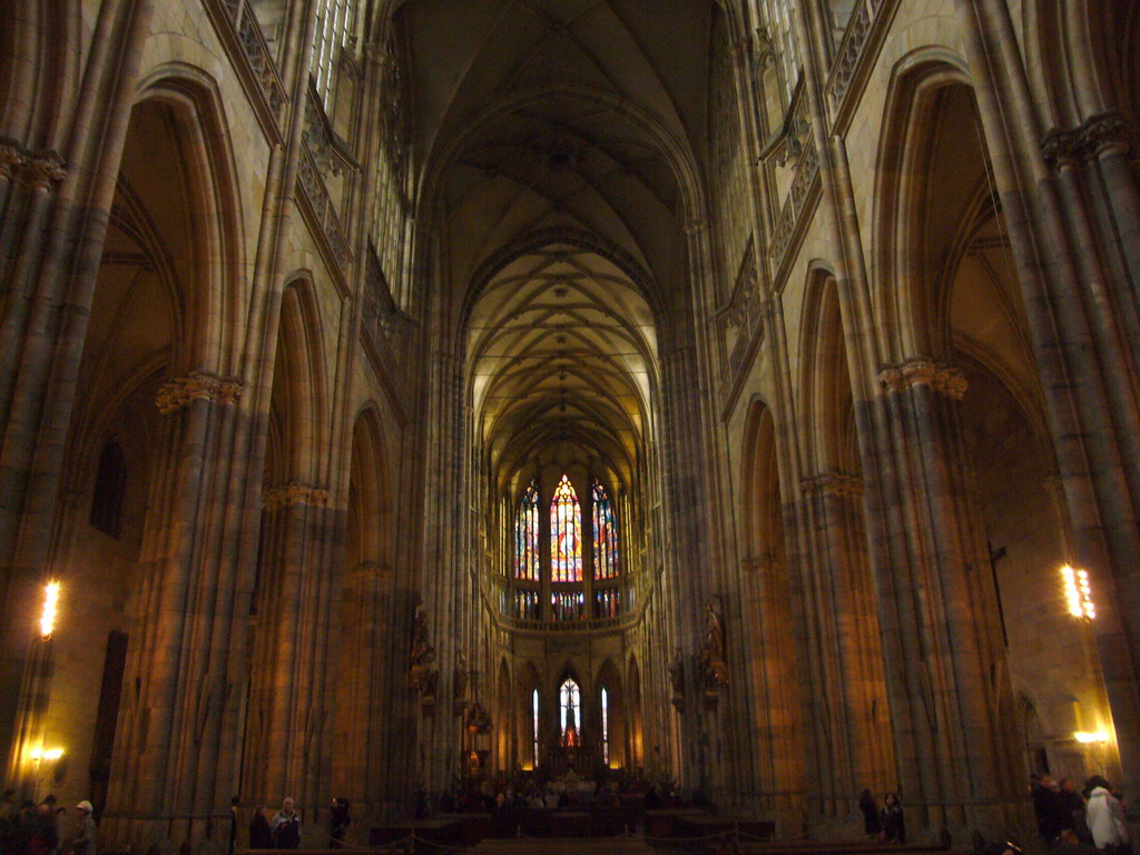 The nave of St. Vitus Cathedral