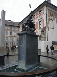 Statue of St. George, at the Third Castle Courtyard of Prague Castle