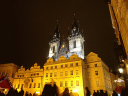 The Church of Our Lady before Týn and the Goltz-Kinský Palace, at christmas night